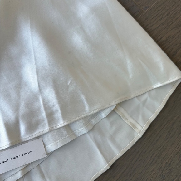 Reformation Pernille Ivory Silk Dress White Wedding Tie Sleeve SMALL - with tag - Picture 10 of 14
